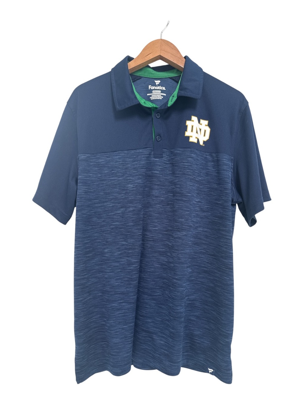 Fanatics Notre Dame Navy Short-Sleeve Golf Polo Shirt